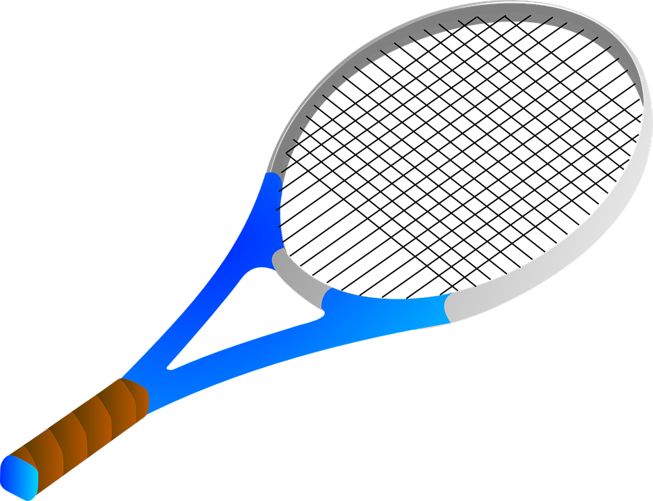 raqueta de tenis azul